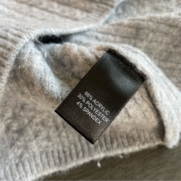 House Of Harlow Grey Cable Knit Mini Dress Small - Picture 9 of 13